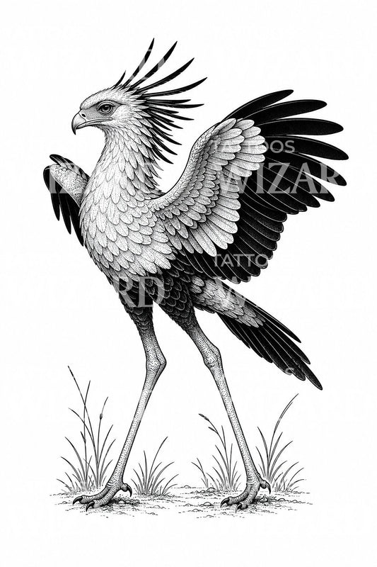Kigyaszkarvaly Blackwork Tetovalas Illusztracio