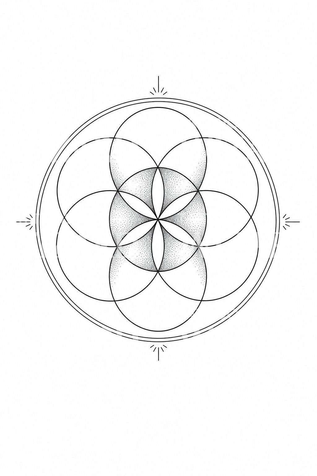 Seed of Life Sacred Geometry Tattoo Design