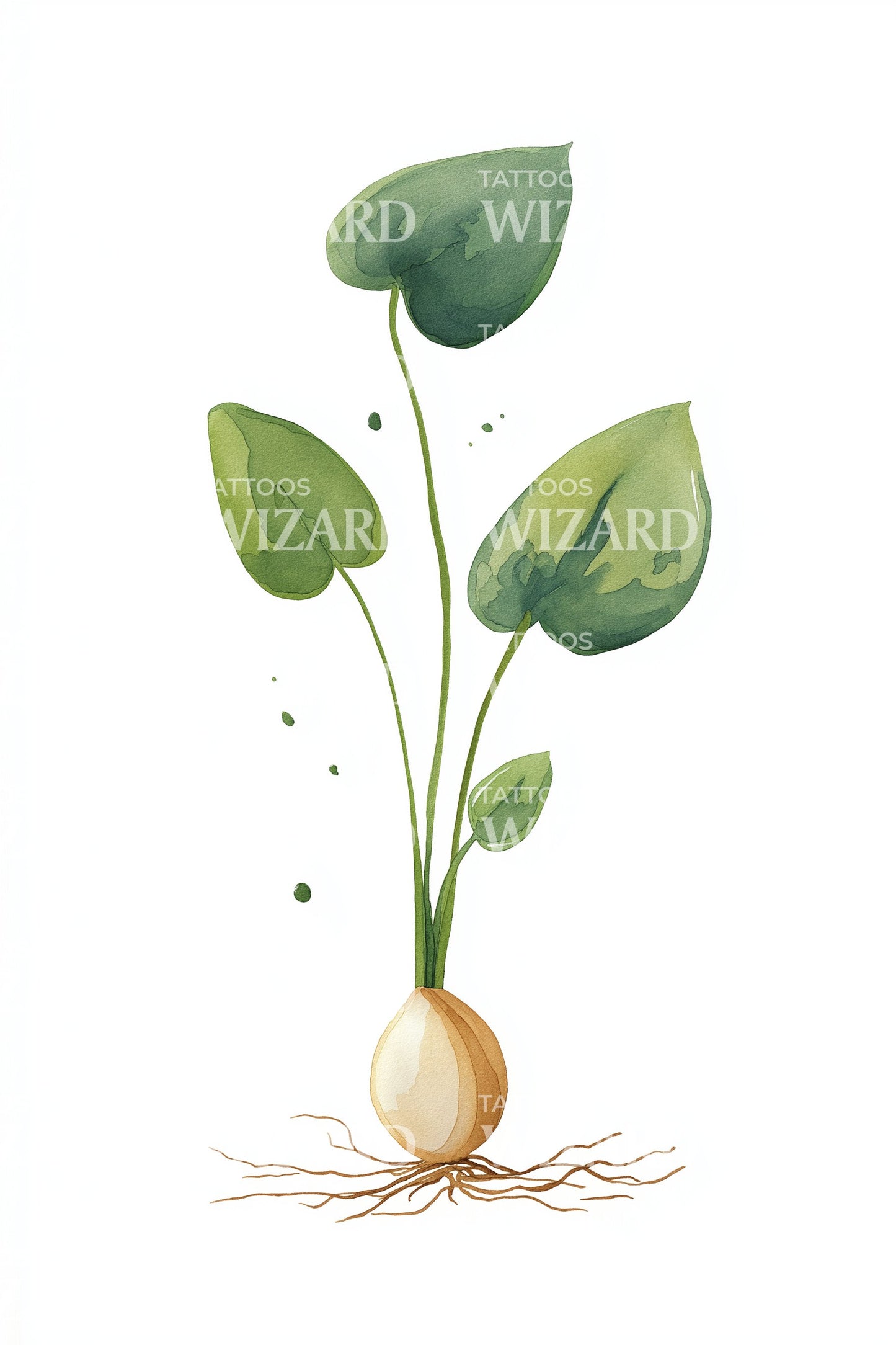 Seedling from Golden Bulb Tattoo Illustration