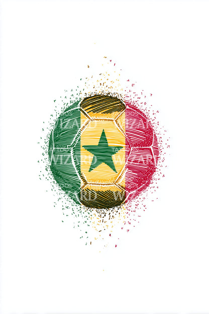 Senegal Rondel Embleem Tatoeage Ontwerp