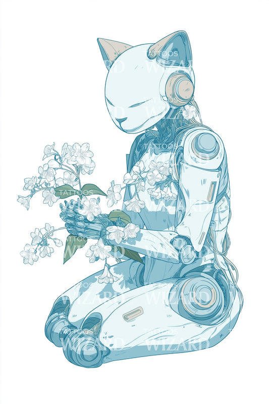 Idée de tatouage félin Serenity Tech