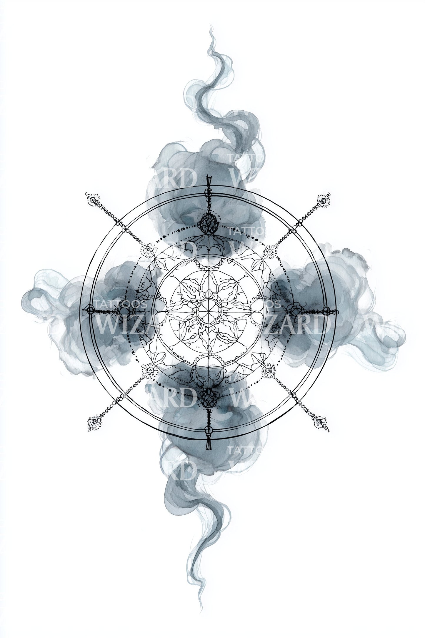 Serpent Sacred Geometry Tattoo Design