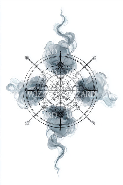 Serpent Sacred Geometry Tattoo Design