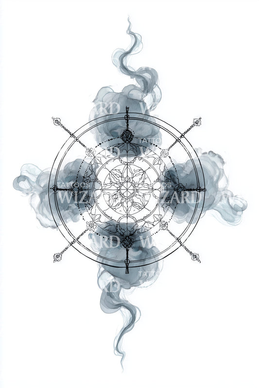 Serpent Sacred Geometry Tattoo Design