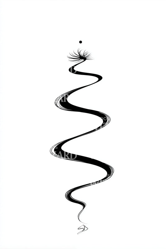 Desain Tato Spiral Tinta Serpentine