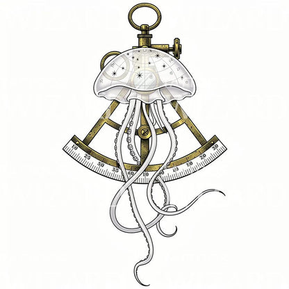 Sextant Kwal Tattoo-Ontwerp