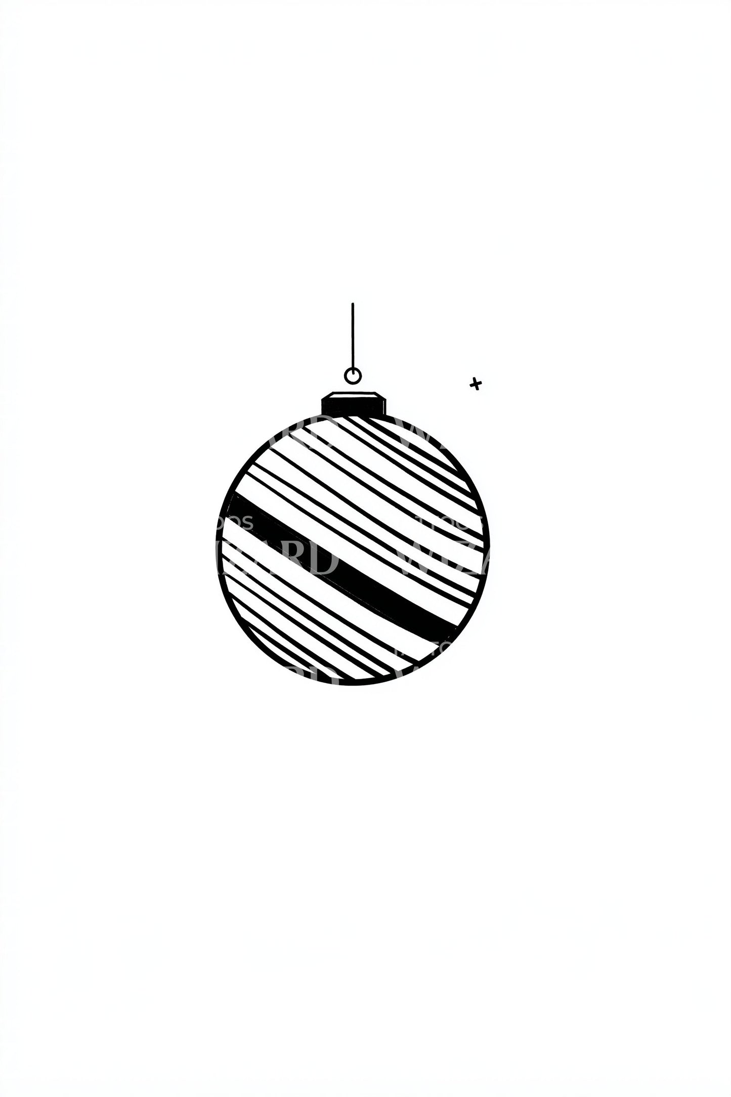 Shaded Bauble Tattoo Illustration