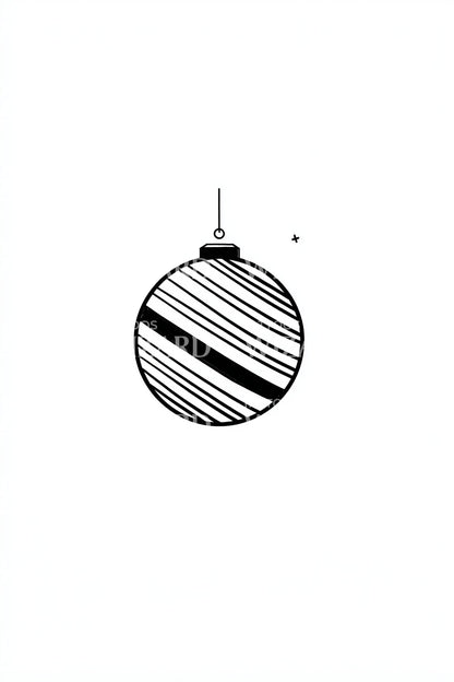 Shaded Bauble Tattoo Illustration