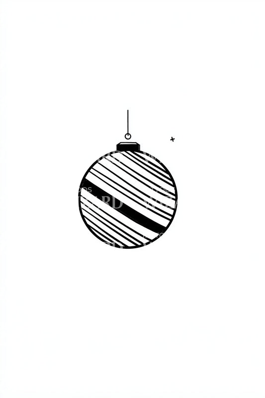 Shaded Bauble Tattoo Illustration