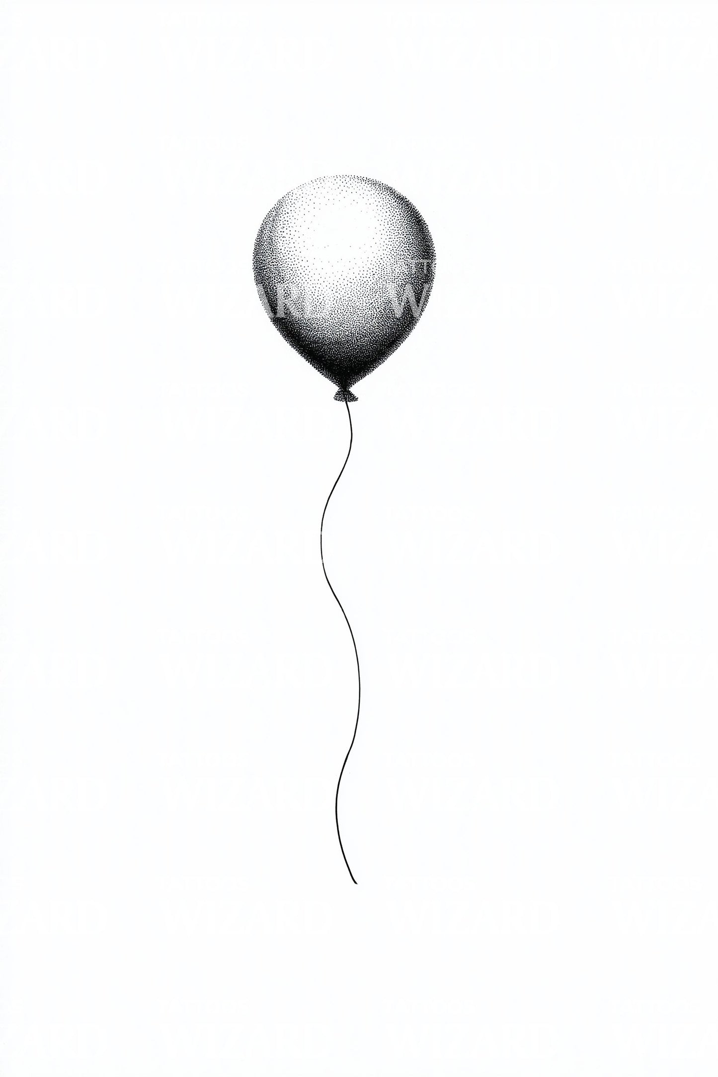 Shaded Helium Balloon Tattoo Design