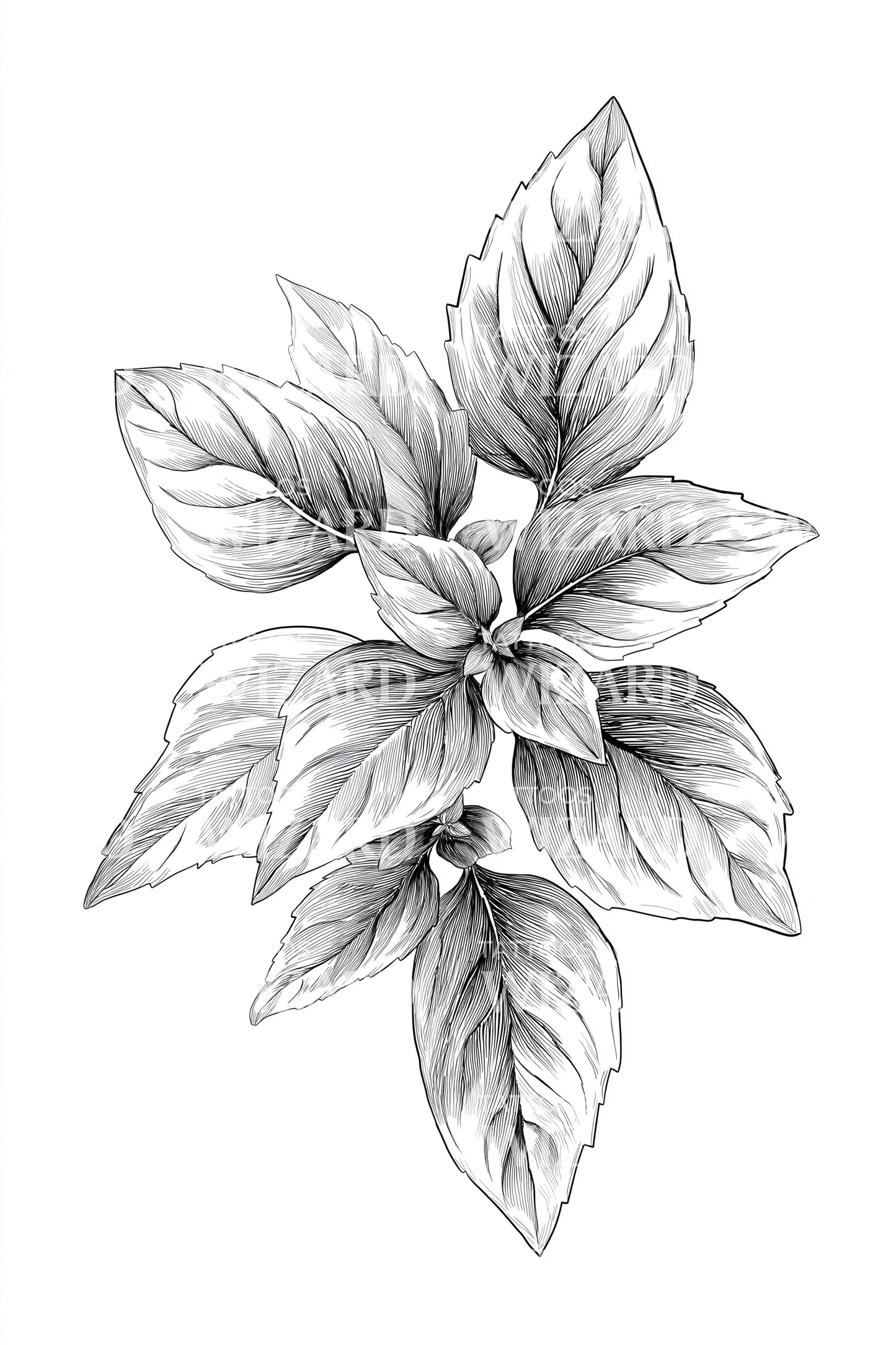 Shaded Petal Bloom Tattoo Illustration