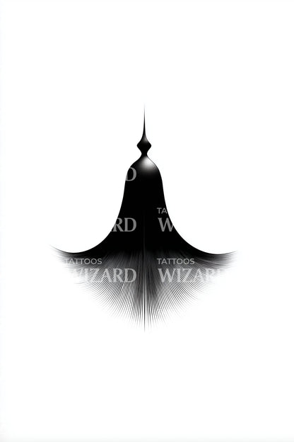 Shadow Bell Minimal Tattoo Design