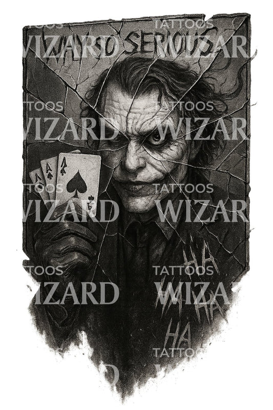 Shadow Joker Ha-Ha Tattoo Design