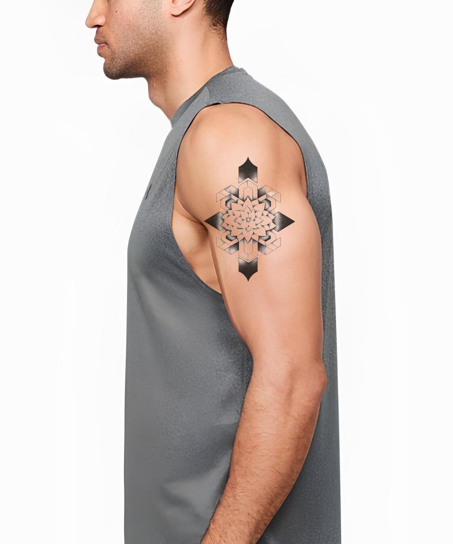 Shadow Fade Lotus Tattoo Idea