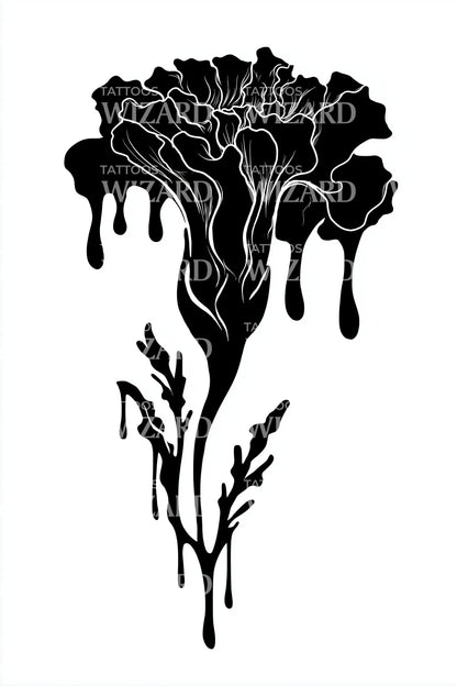 Design de tatouage Goutte de Pavot Ombre