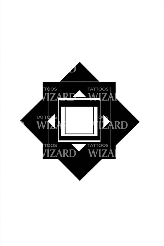 Shadow Square Focus Tattoo Design