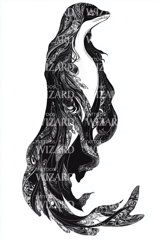 Schattenumhang Raben Tattoo Design