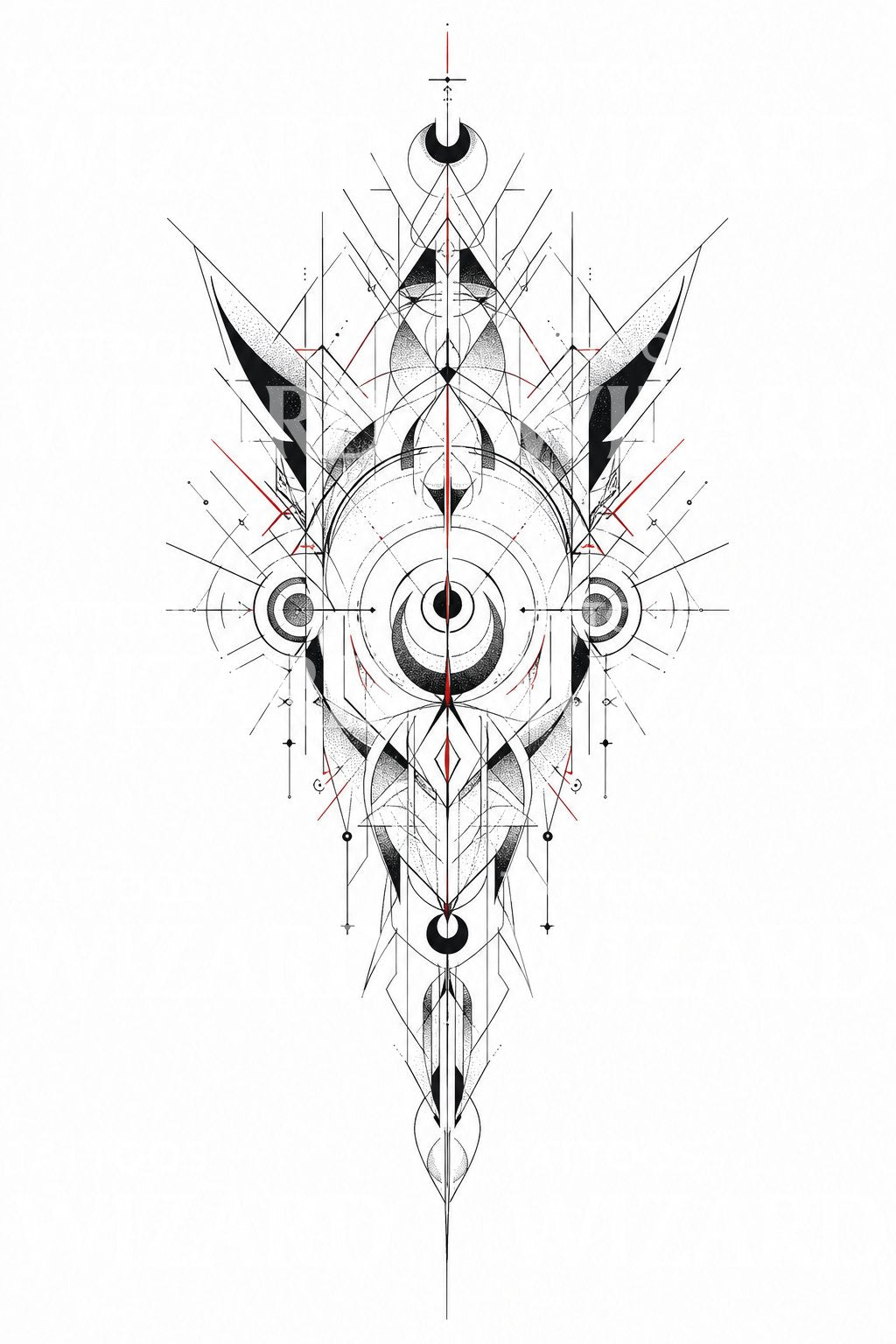 Sharp Line Sigil Tattoo Illustration