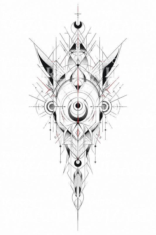 Sharp Line Sigil Tattoo Illustration