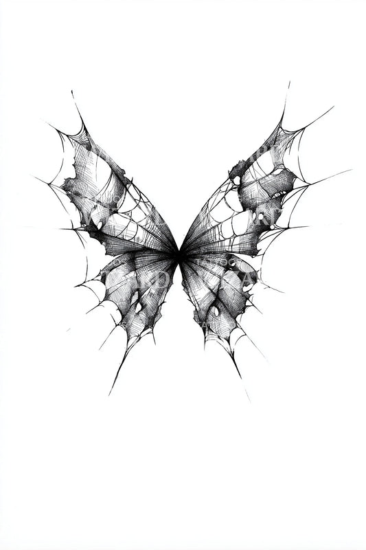 Shattered Ink Butterfly Tattoo Idea