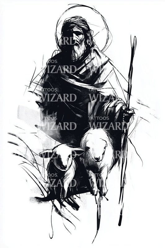 Shepherd in Ink Tattoo Design