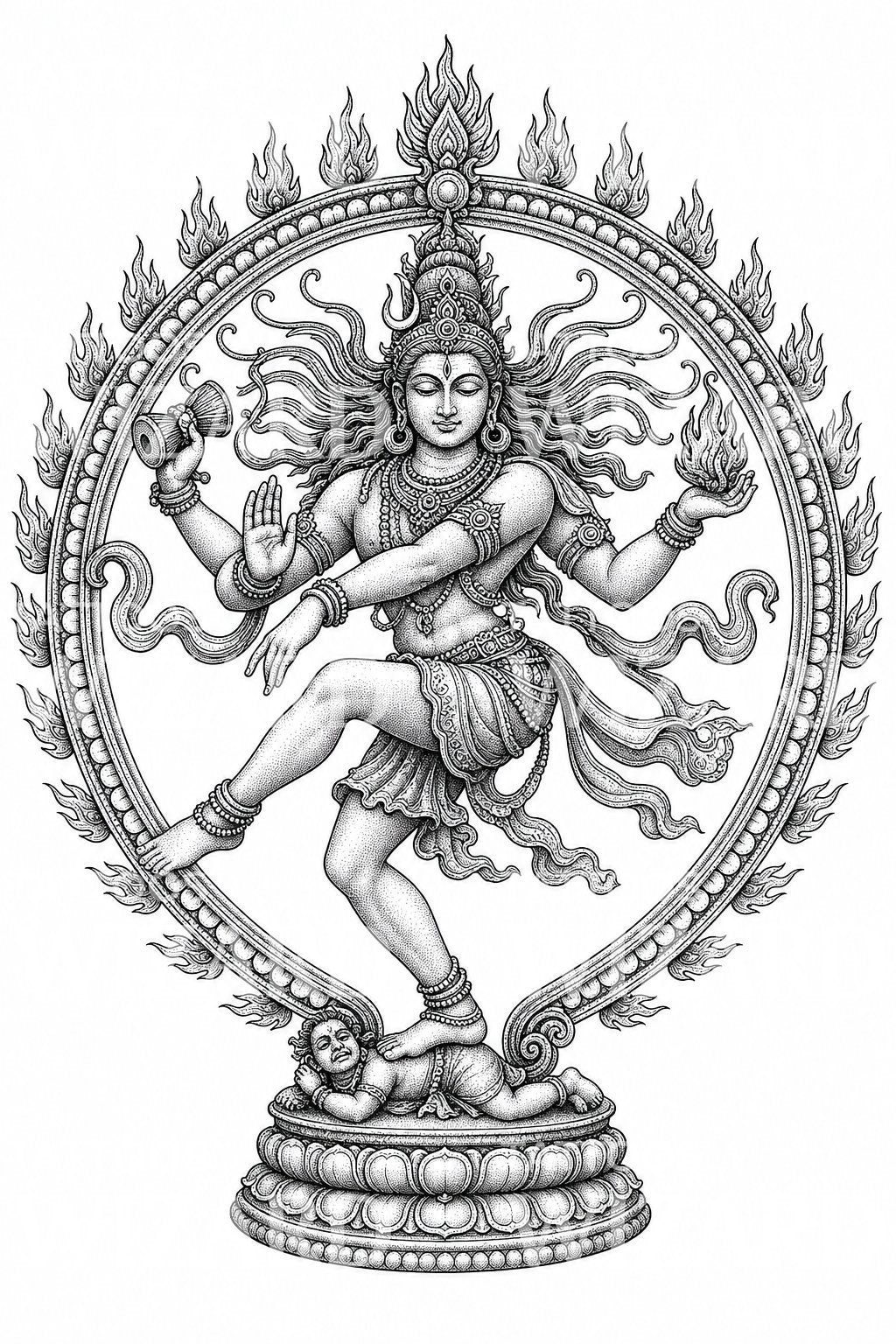 Shiva Nataraja Tattoo Design