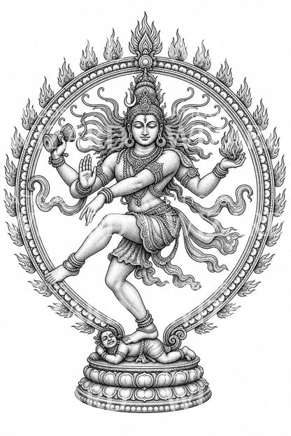 Shiva Nataraja Tattoo Design