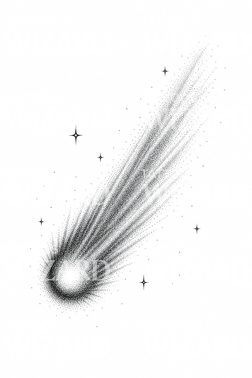 Shooting Comet Tattoo Design