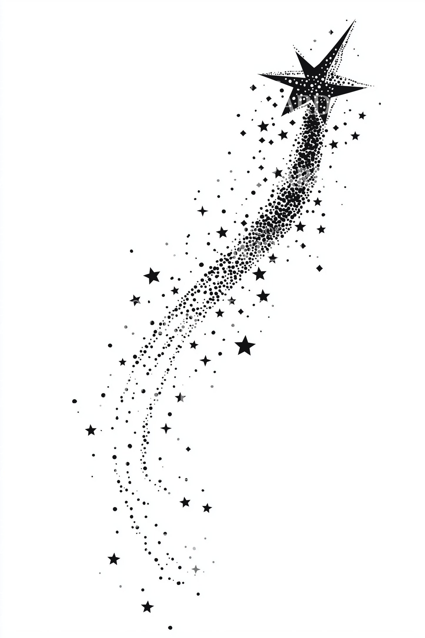 Schietende Ster Vonk Tattoo Ontwerp