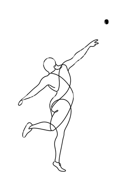 Shot Put Follow Through Tattoo Illustration