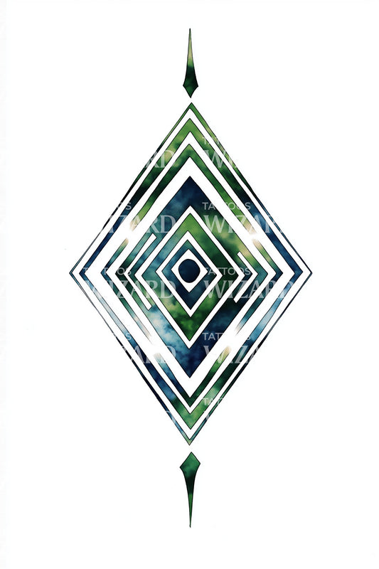 Sierra Leone Diamond Lines Tattoo Design