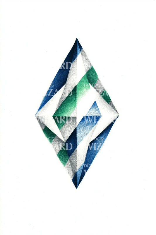 Sierra Leone Pinstripe Diamond Tattoo Design