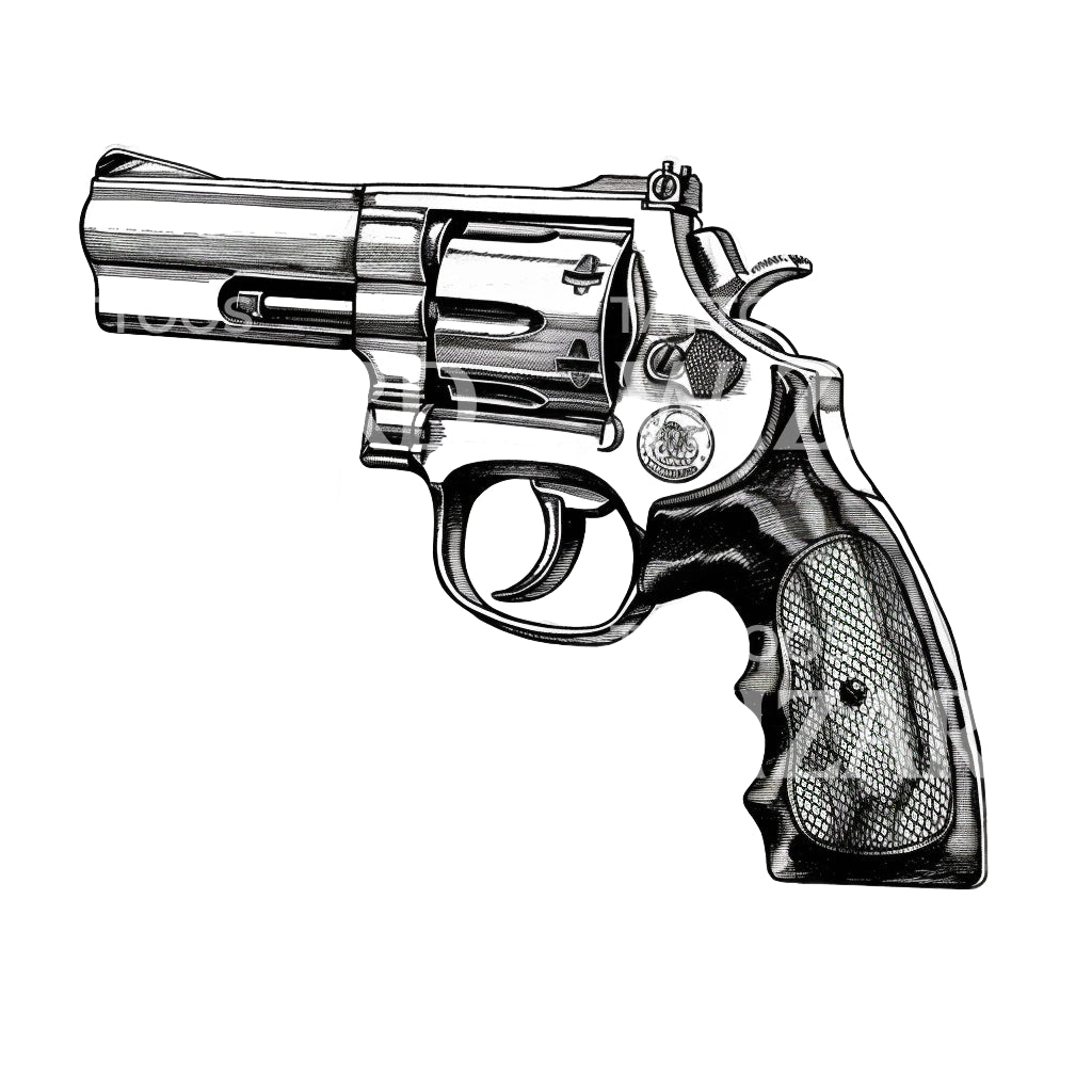 Une idée simple et cool de tatouage d’arme à feu