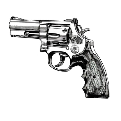 Simple Cool Gun Tattoo Idea