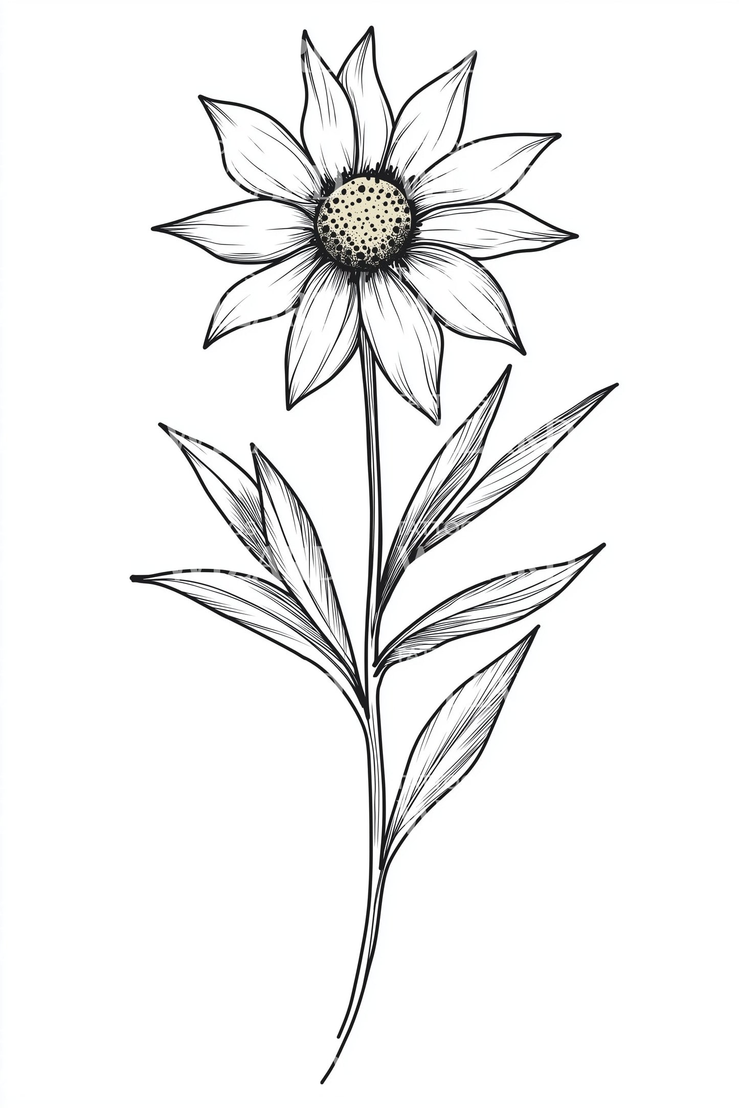 Simple Daisy Flower Tattoo Design