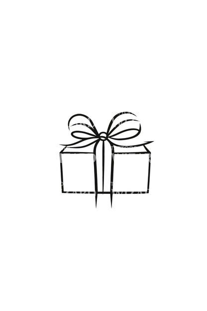 Simple Gift Box Tattoo Idea
