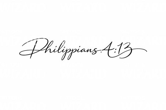 Schlichtes Philipper-Schriftzug Tattoo-Design