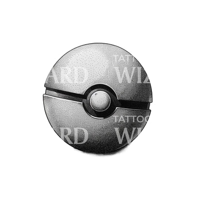 Simple Pokeball in Dotwork Tattoo Idea