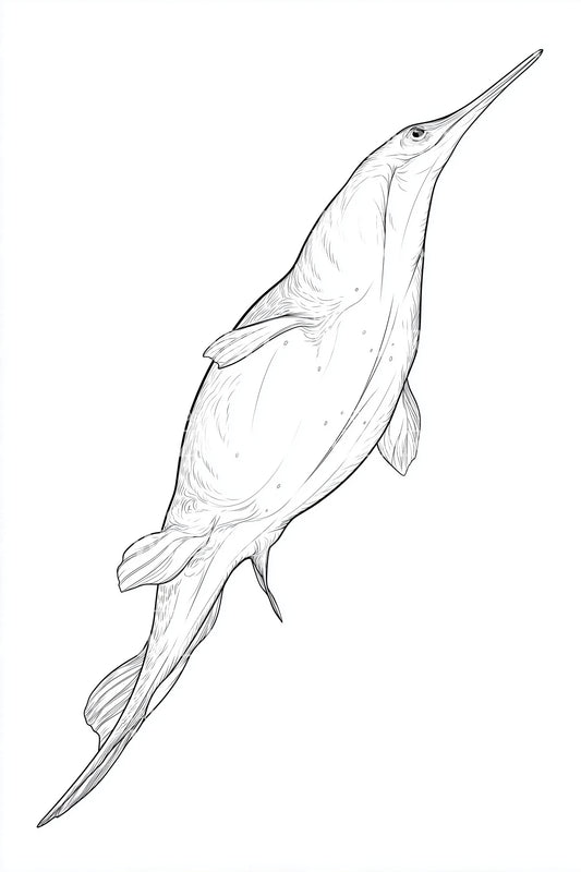 Simple Swordfish Outline Tattoo Idea