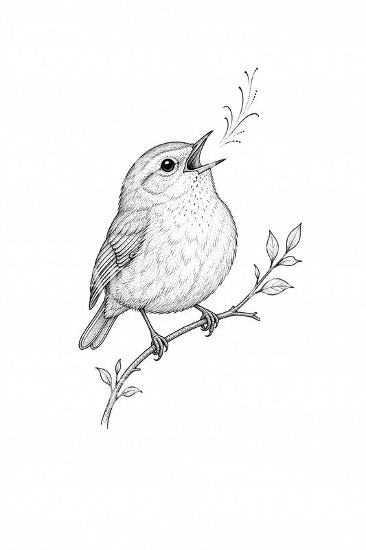 Ide Tato Burung Bulbul Bernyanyi