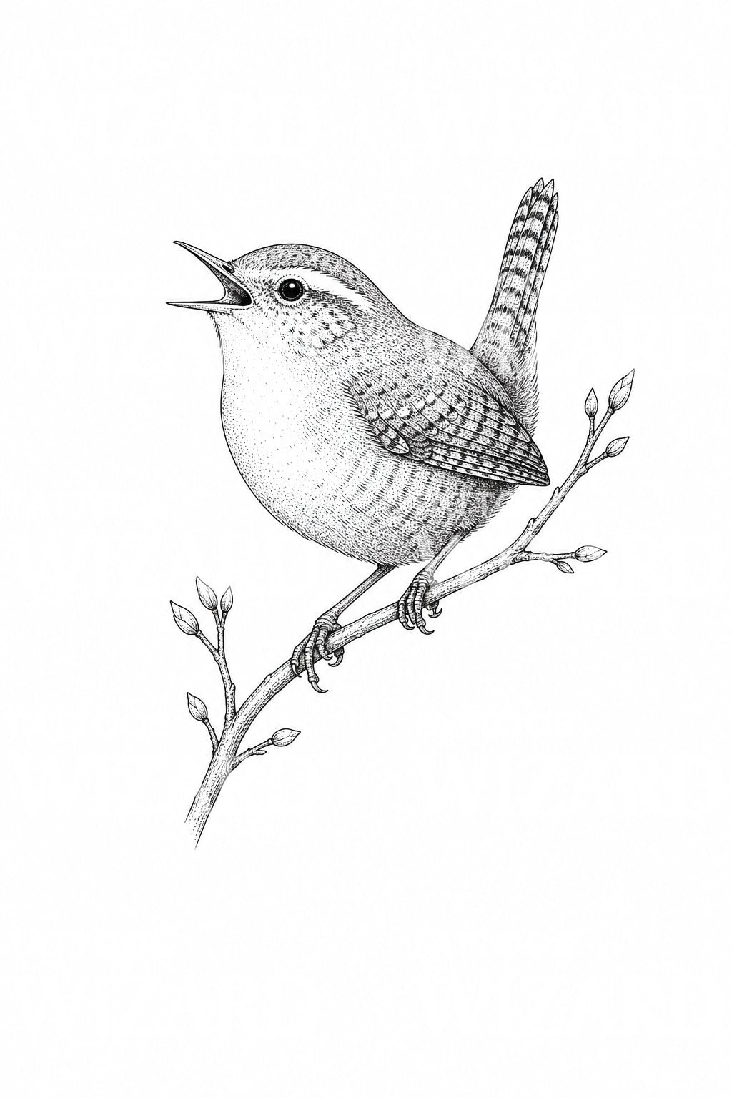 Singing Wren Tattoo Idea