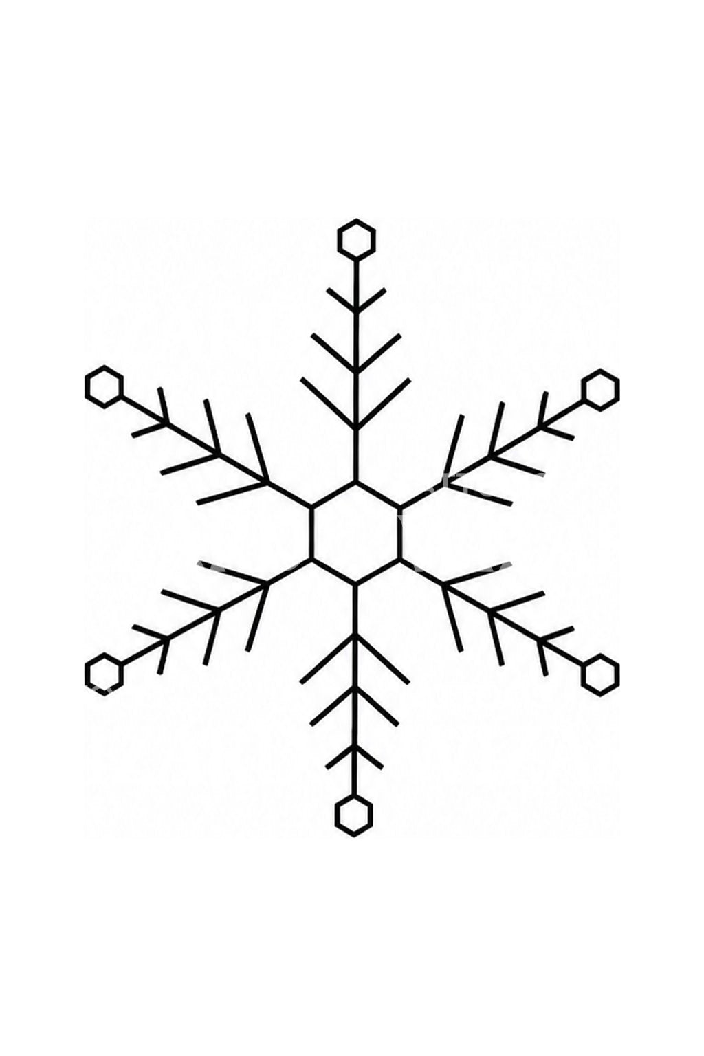 Tattoo-Idee Kristall-Schneeflocke mit sechs Armen
