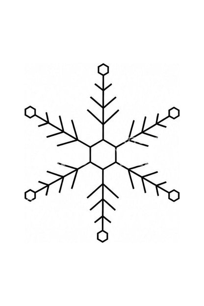 Tattoo-Idee Kristall-Schneeflocke mit sechs Armen