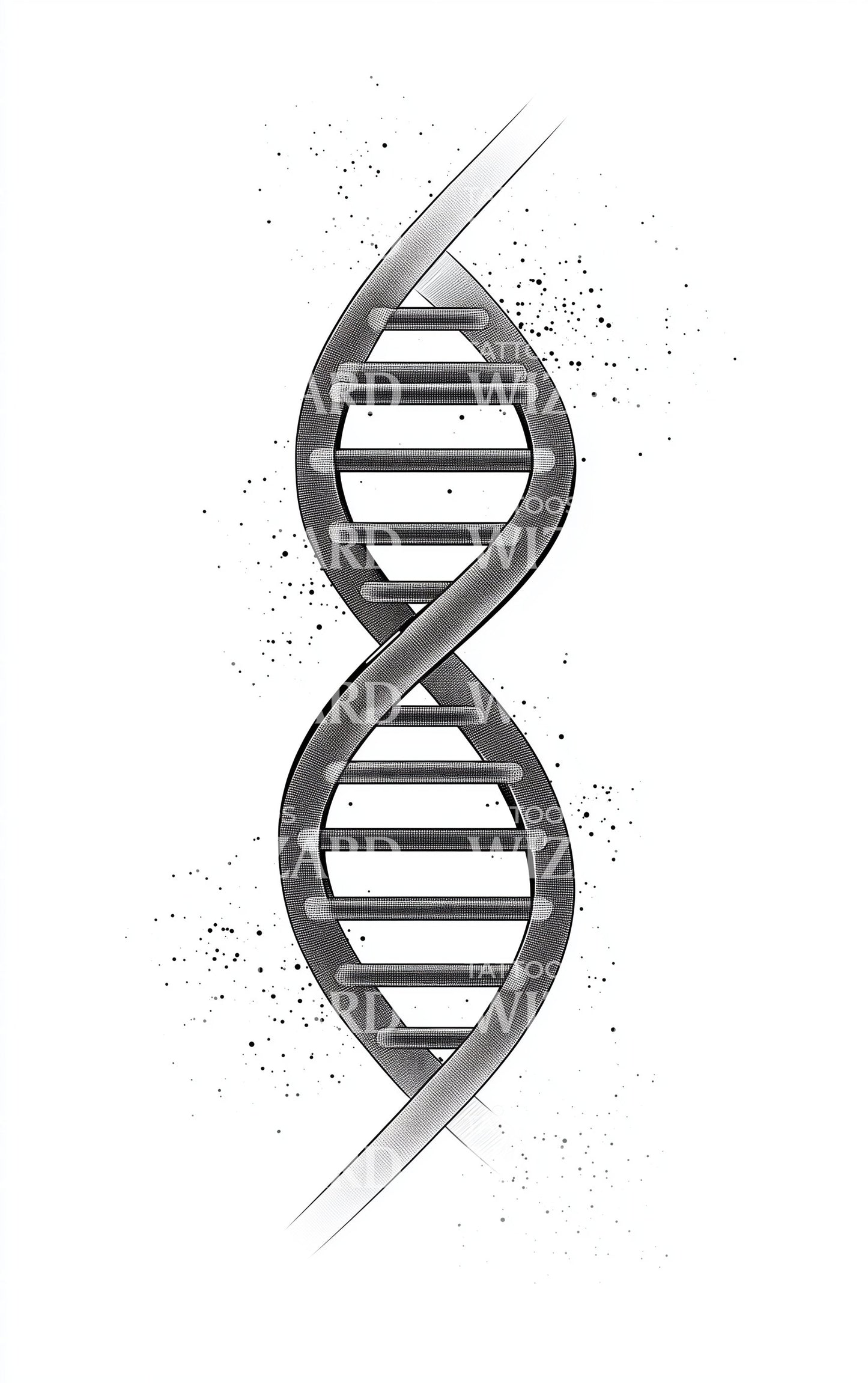 Sketch of Molecule of DNA Tattoo Idea