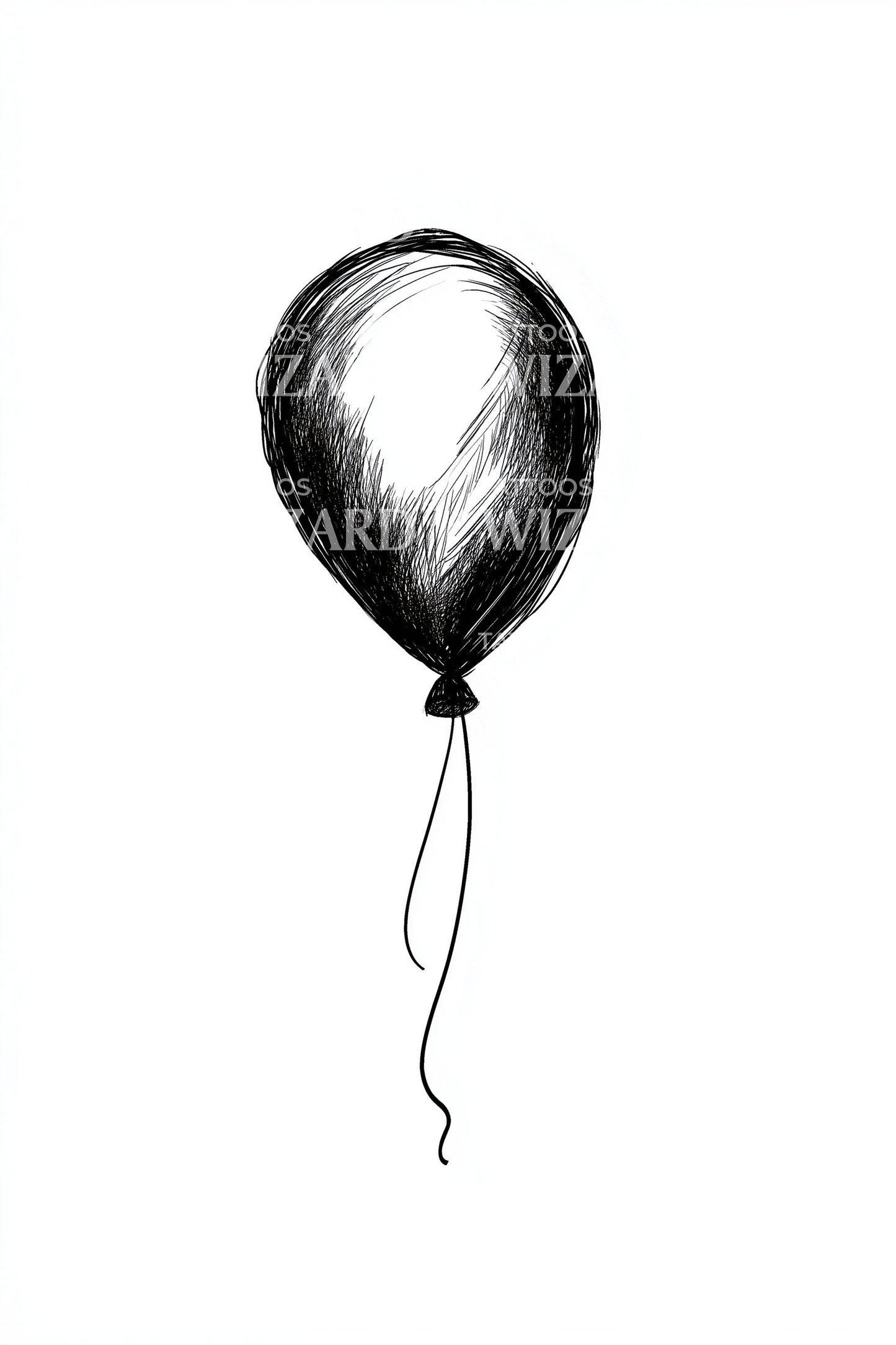 Sketch Shaded Balloon Tattoo Design
