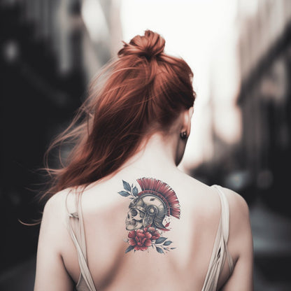 Romeinse gevallen soldaat tattoo ontwerp