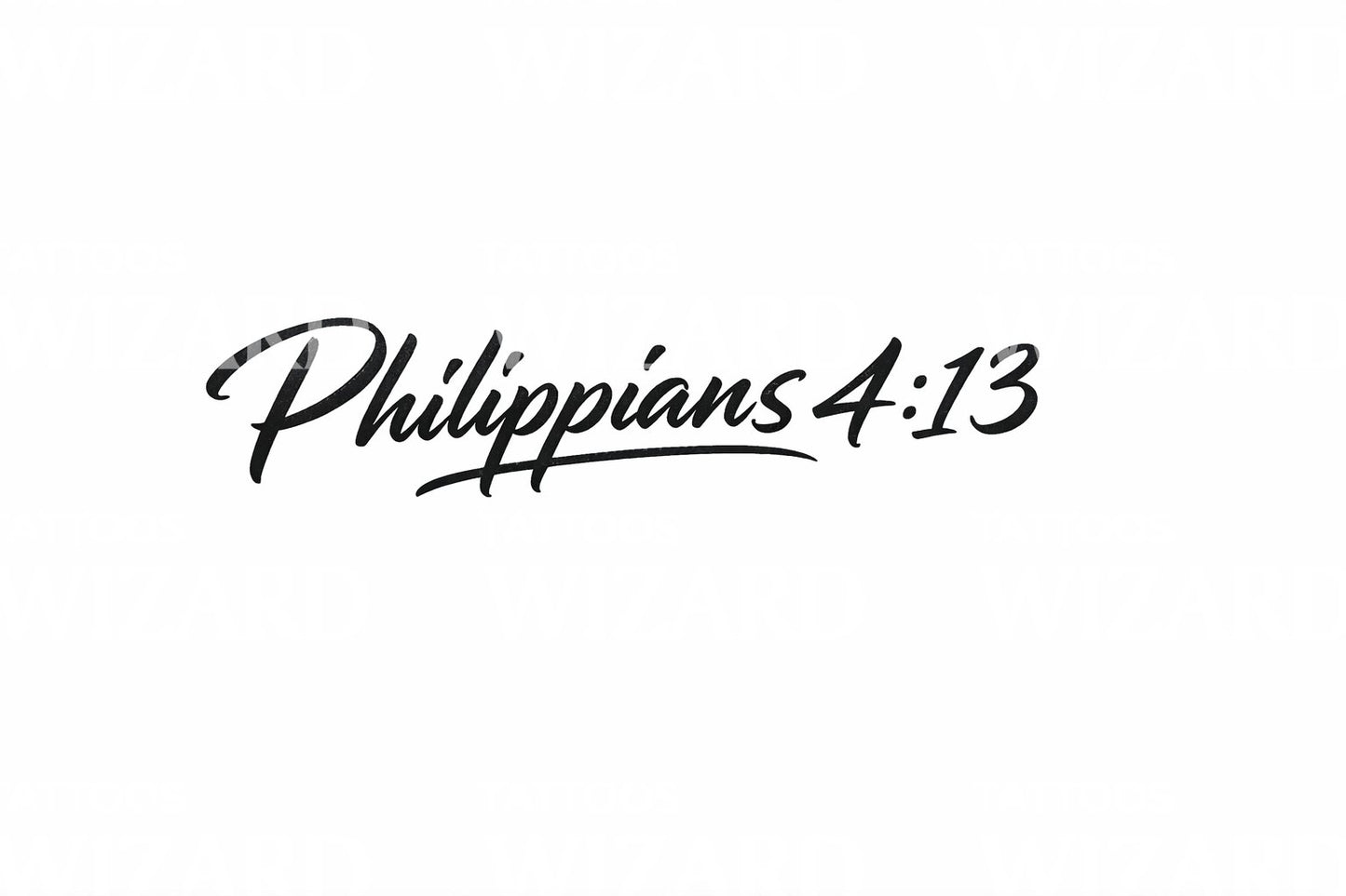Slanted Brush Philippians Tattoo Design