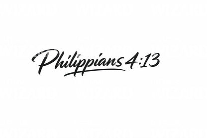 Slanted Brush Philippians Tattoo Design