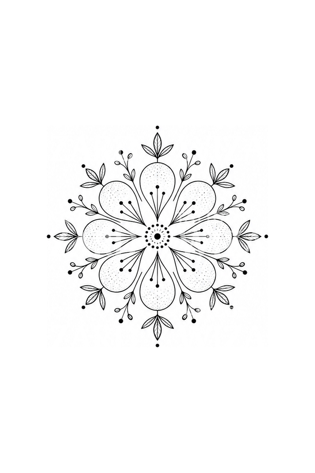 Slavisk folkerosett som fine line-tatovering