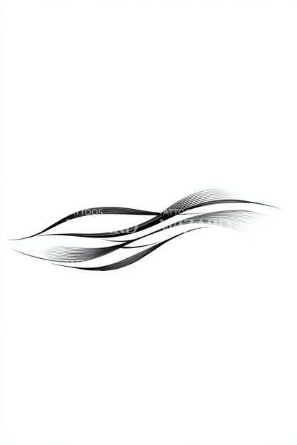 Sleek Wave Lines Tattoo Idea